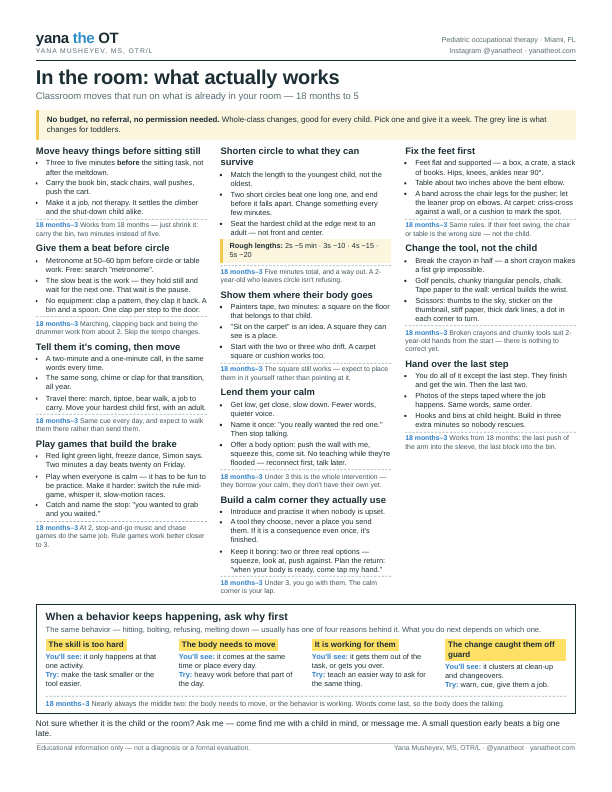 Preview of the In the room guide