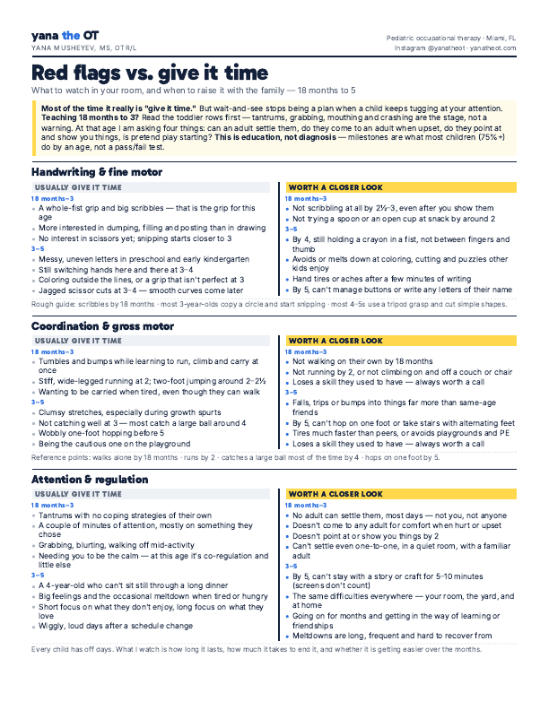 Preview of the Red flags vs. give it time guide